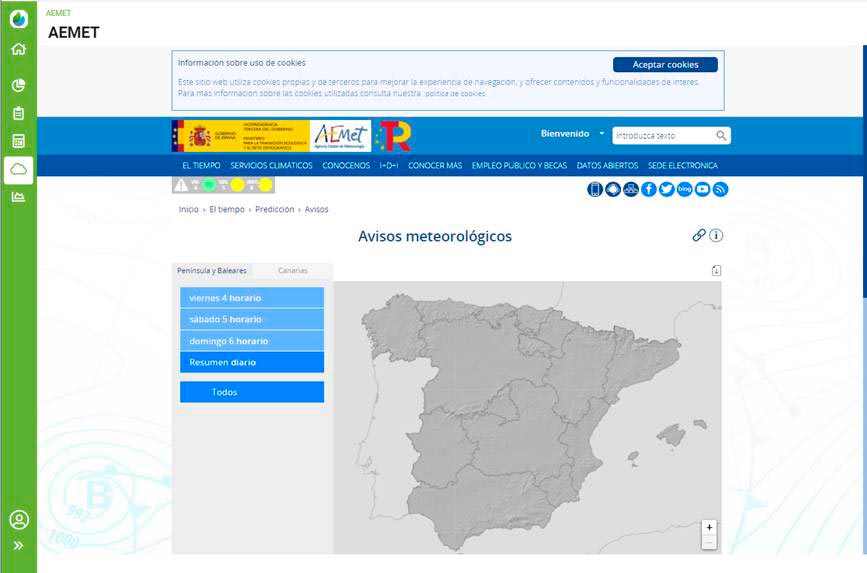 AEMET weather warnings